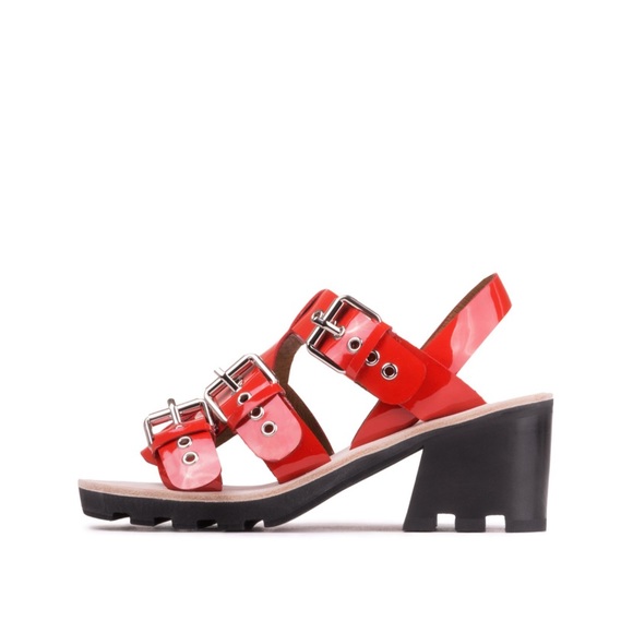 NIB Jeffrey Campbell Riveter Lugged Buckle Sandal - Picture 3 of 6